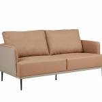 بلوم كنب استقبال مكتبي ثلاثي جلد فاخر بني وودي