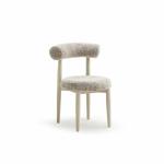 نيو سوهو كرسي قماش بيج وودي