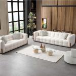 بونيتو كنب 3 مقاعد 235 سم أبيض وودي