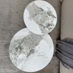 أورينا طقم طاولة قهوة  قطعتين وودي