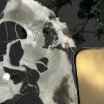 إيلي طاولة وسط بسطح بورسلان أسود وودي