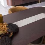 باشون طاولة طعام 230 سم بدون كراسي وودي