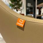 جولف كرسي غرفة أطفال جلد بيج وودي