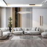 نافيتا كنب 3 مقاعد رمادي 260 سم وودي