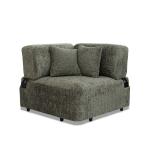 فيولا مقعد زاوية فردي أخضر وودي