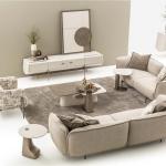 مونجي كنب رباعي كريمي وودي