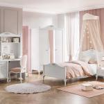 جاسمين دولاب ملابس 3 أبواب أبيض وودي