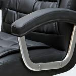 كرسي مكتبي جلد أسود وودي