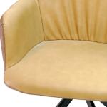 كرسي جلد بني