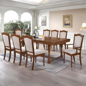 إمبريال طاولة طعام  مع 8 كراسي خشب ماليزي