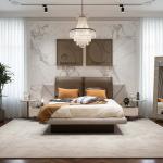 الاسكا طقم غرفة نوم كريمي 180×200 سم 7 قطع وودي