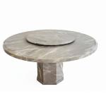 لومار طاولة طعام رخام صناعي بدون كراسي وودي