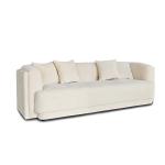 ليكسا كنب مخمل كريمي 3 مقاعد عرض 240 سم وودي