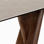 جولين طاولة مدخل بسطح رخام صناعي وودي