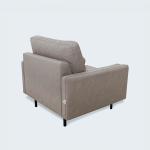 تورينو كنب فردي جلد بيج غامق  وودي