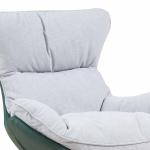 زوري كنب فردي جلد أخضر مودرن وودي