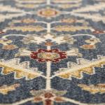 جونا سجاد بلجيكي دائري أزرق بنقوش وزخارف أنيقة