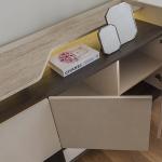 بيلا كونسول مع مرآة كريمي 4 أبواب وودي