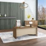 نيو نيرا مكتب 160 سم بني وودي