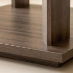 بيتي طاولة جانبية زجاج وودي