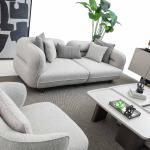 نيو هيرميس كنب 3 مقاعد كريمي 240 سم وودي