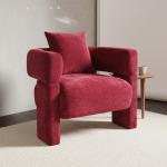 ليكسا كرسي قماش مخمل وودي