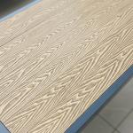 صوفا طقم جلسة خارجية 5 قطع رمادي وودي