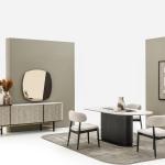 بيليز كرسي قماش بيج وودي