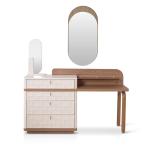 برادا طقم غرفة نوم بيج 180×200 سم 7 قطع وودي