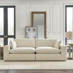 اشلي إليز طقم كنب زاوية بيج وودي