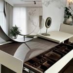 الاسكا طقم غرفة نوم كريمي 180×200 سم 7 قطع وودي