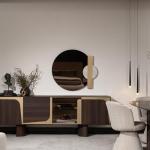 لي مانس كونسول مع مرآه وودي