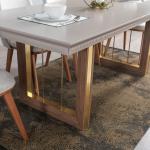 نيو انسي طاولة طعام بدون كراسي وودي