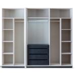 بونتي دولاب ملابس 6 ابواب كريمي وودي