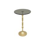 لاسترا طاولة خدمة باللون الذهبي - زجاج أسود