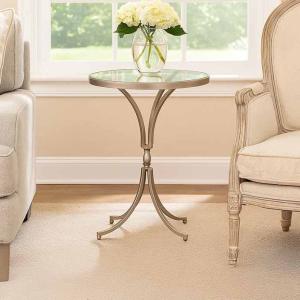 جلوريال طاولة خدمة بسطح زجاجي