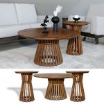 روستيك طقم طاولة شاي 3 قطع