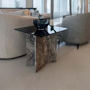 مارتل طاولة جانبية رخام 50*50 سم وودي