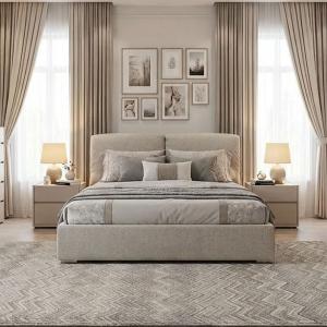 هزال طقم غرفة نوم 180×200 بيج 6 قطع وودي