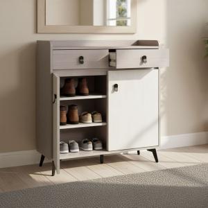 ألتيرا دولاب أحذية خشب بابين