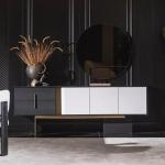 اترو كونسول مع مرآه وودي