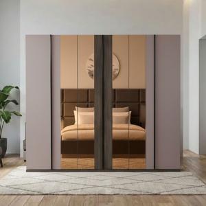 هيبي دولاب ملابس 6 أبواب بيج وودي