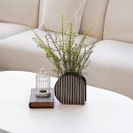 فازة  سيراميك مخطط وودي