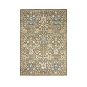 ميراي سجاد تركي بزخارف كلاسيكية أنيقة أخضر - 100x300