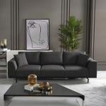 بادوفا كنب 4 مقاعد رمادي قاتم 260 سم وودي