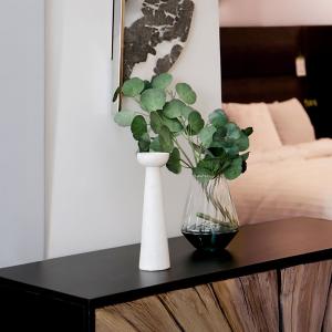 حامل شموع سيراميك كبير وودي