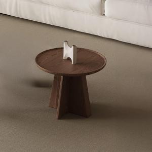 ماسا طاولة جانبية دائرية جوز وودي