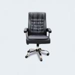 كرسي مكتبي جلد أسود وودي