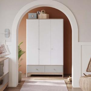 بونو دولاب ملابس رمادي 3 أبواب وودي