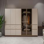 برادا دولاب ملابس 6 أبواب بيج وودي